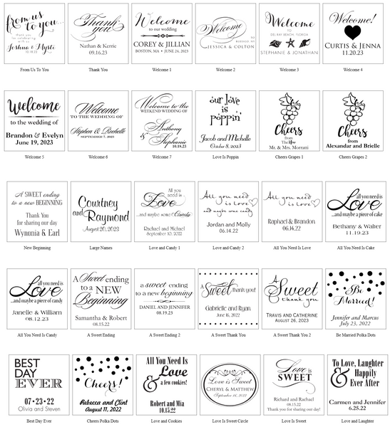 2 Piece Truffle Favor Bow Box with Custom Print - 50 piece minimum. Qty: 50+ $9.50 each / Qty: 150+ $8.50 each / Qty 200+ $7.95 each requires 25 piece increments. Priced per each box ***3 week lead time for imprinting. From $475.00 - 50 finished boxes