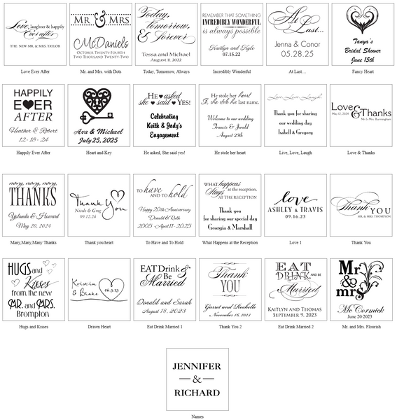 2 Piece Truffle Favor Bow Box with Custom Print - 50 piece minimum. Qty: 50+ $9.50 each / Qty: 150+ $8.50 each / Qty 200+ $7.95 each requires 25 piece increments. Priced per each box ***3 week lead time for imprinting. From $475.00 - 50 finished boxes