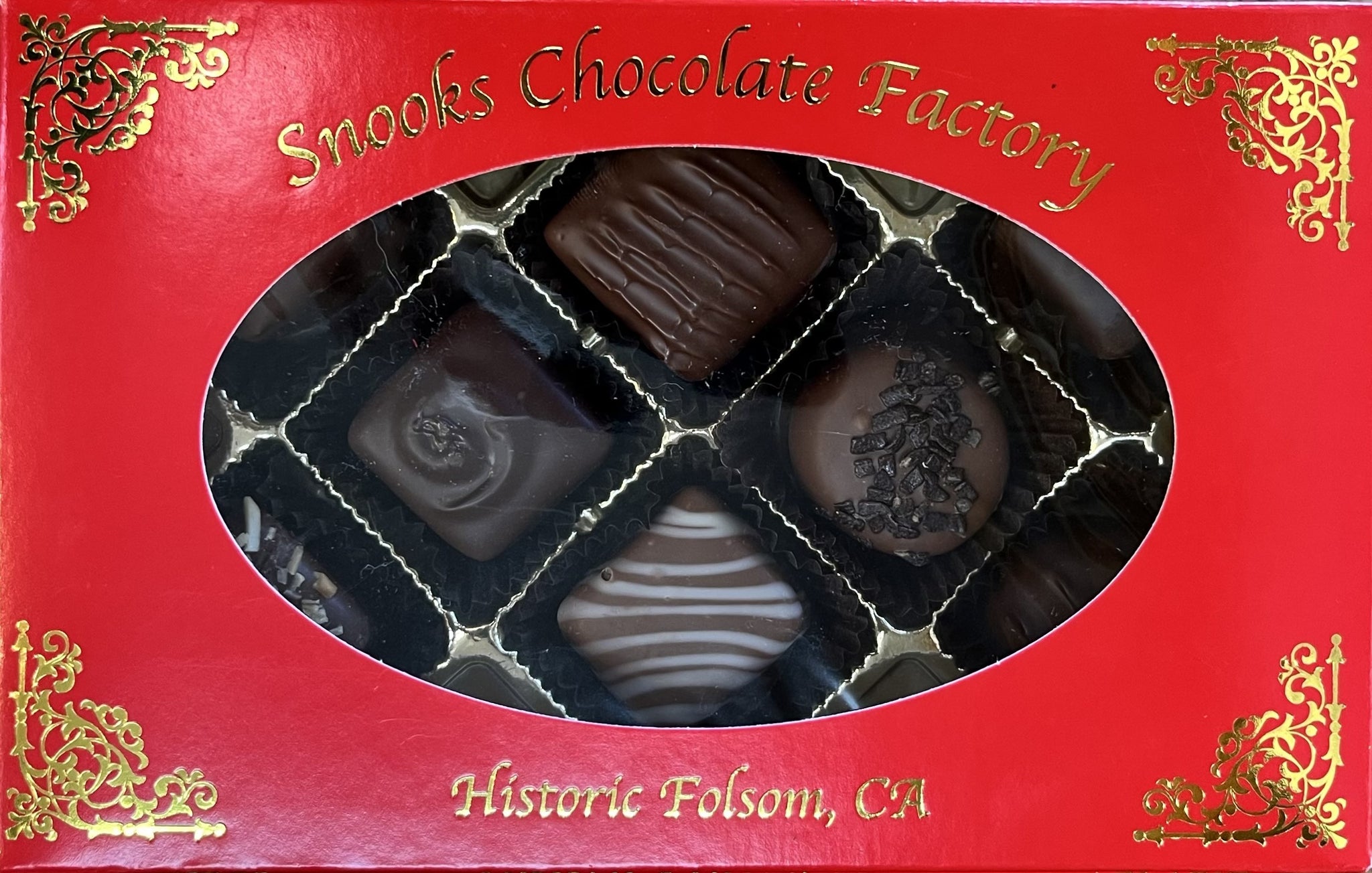 Assorted 8 piece Boxed Chocolates Oval Window
