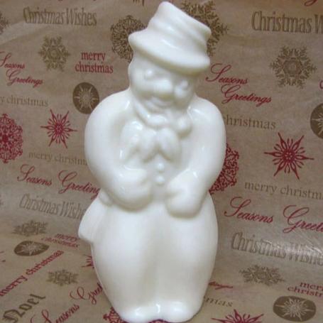 Solid White Chocolate Snowman-1/2 pound