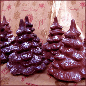 Chocolate Christmas Tree Flocked